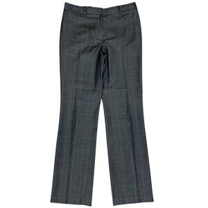 Women's BROOKS BROTHERS Slim Lucia Fit Brown Plaid Wool Pants |‎ Size 6